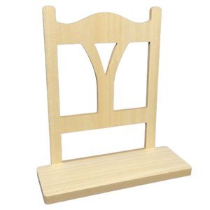 Chair Back Design Wooden Wall Shelf Natural Finish 12.25" Tall 11 x 4 Shelf Size